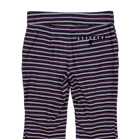Anthropologie Maeve Striped Kick Flare Pant 0 Ankle Length Retro Multicolor - Picture 8 of 12
